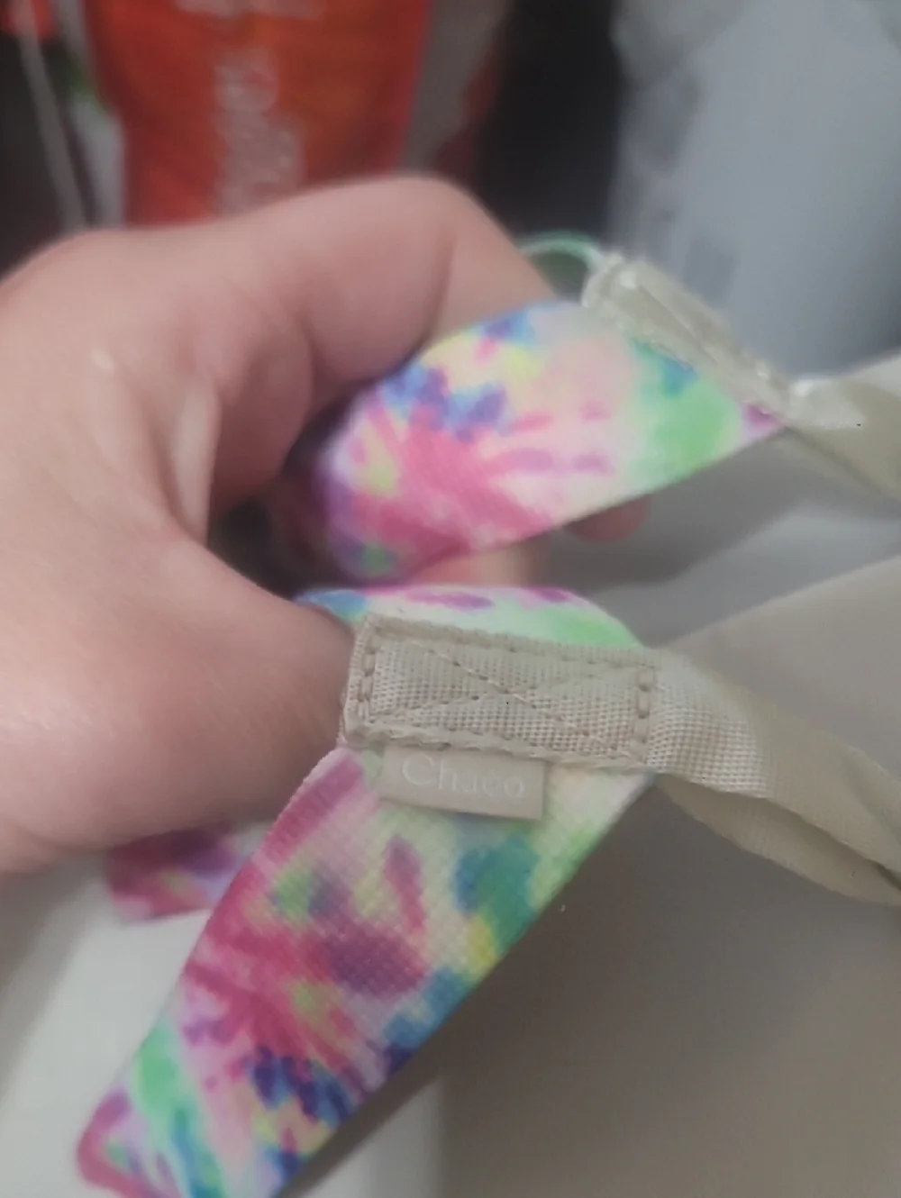 Chaco Chillos Flip Flop Thong Sandals Tie-dye Multi Color Size 9 Women